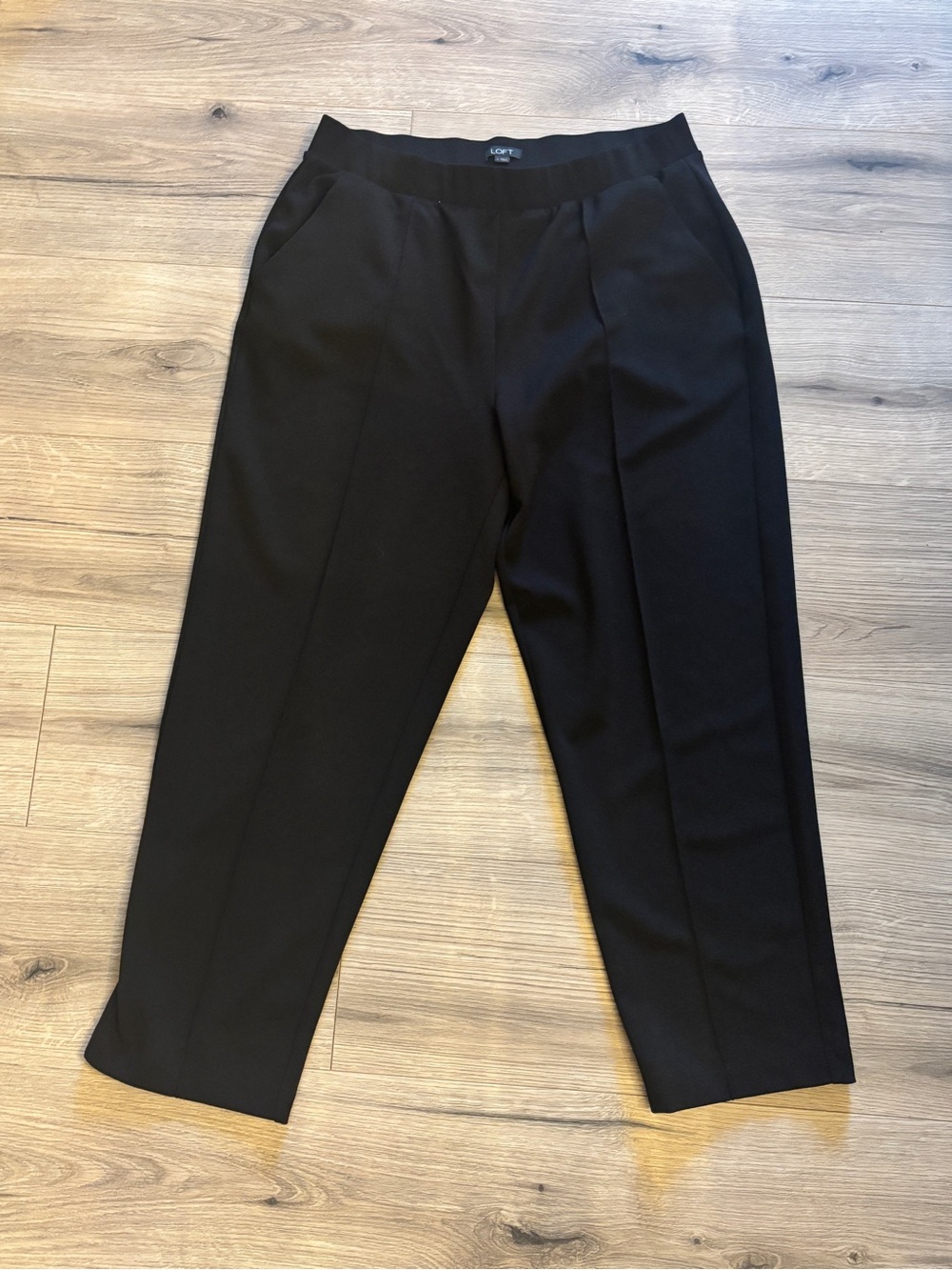 LOFT Black Pull On Dress Pants Size L